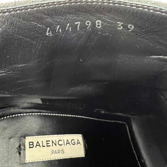 Balenciaga Grey Suede Silver Studded Ankle Boots – Size 39 – Made in Italy - Picture 5 of 8